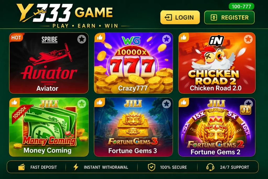 Y333 Game latest APK download banner for Android devices